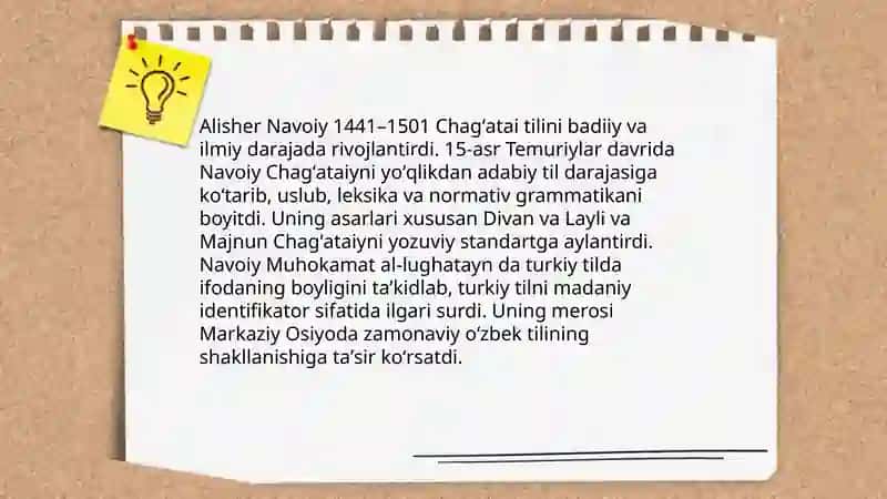 Alisher Navoiyning turkiy adabiyot asoschisi sifatidagi roli 4