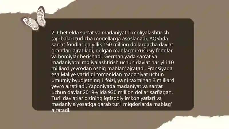 Sanʼat rivojlanish markazini tashkil etishda xorijiy tajribalardan foydalanish 4