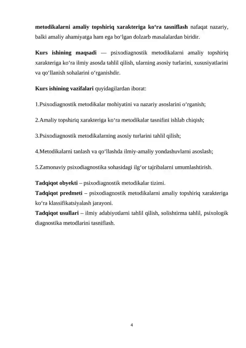 PSIXODIAGNOSTIK METODIKALAR KLASSIFIKATSIYASI 4