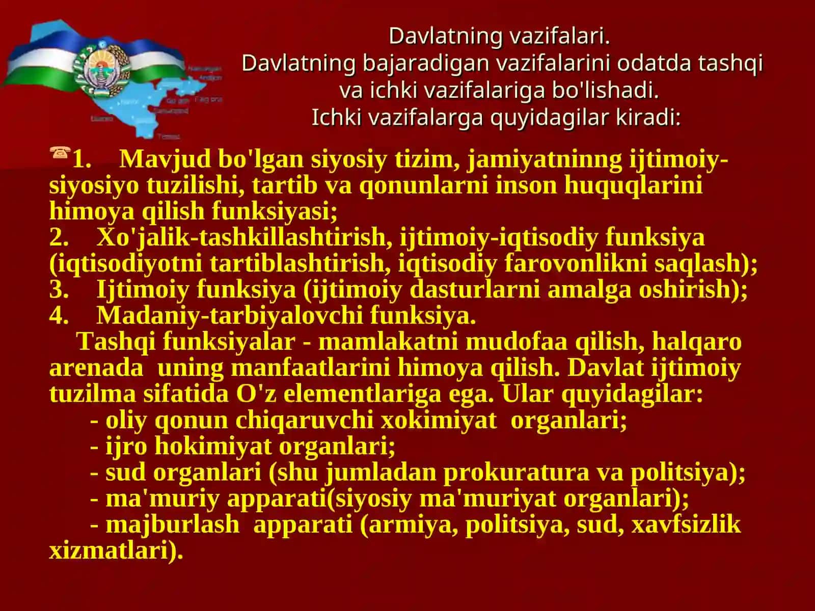 Davlat tushunchasi, belgilari va mohiyati 4