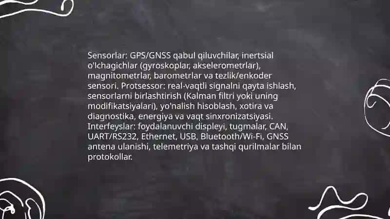 Navigatsiya chizig'ining vazifasi va qurilish prinsipi 4