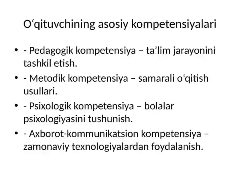 Boshlangʻich sinf öqituvchisining kasbiy kompetensiyasini shakllantirish 4