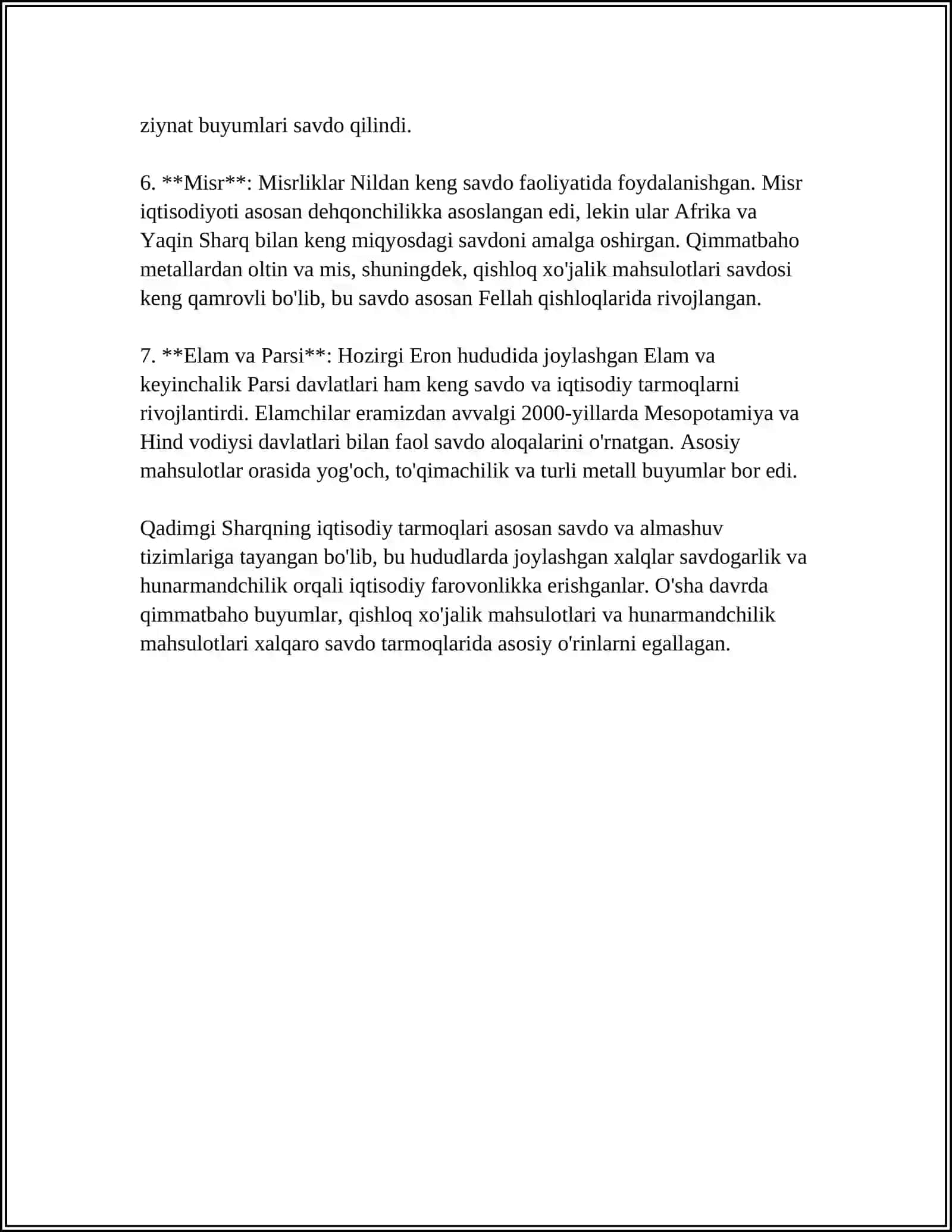 Qadimgi Sharqdagi Iqtisodiy G'oyalar 4