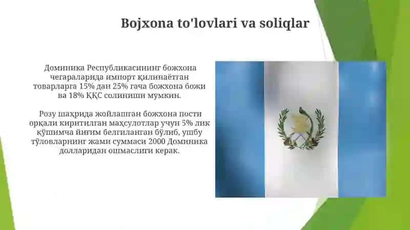 Dominika Respublikasining Bojxona Nazorati Tizimi 4