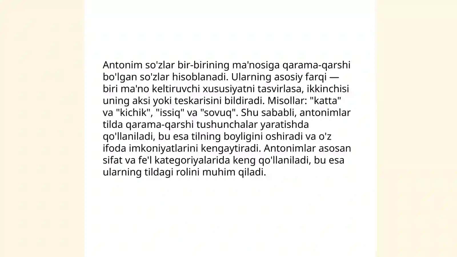 O‘zbek adabiy tilida sinonimiya va antonimiya 4