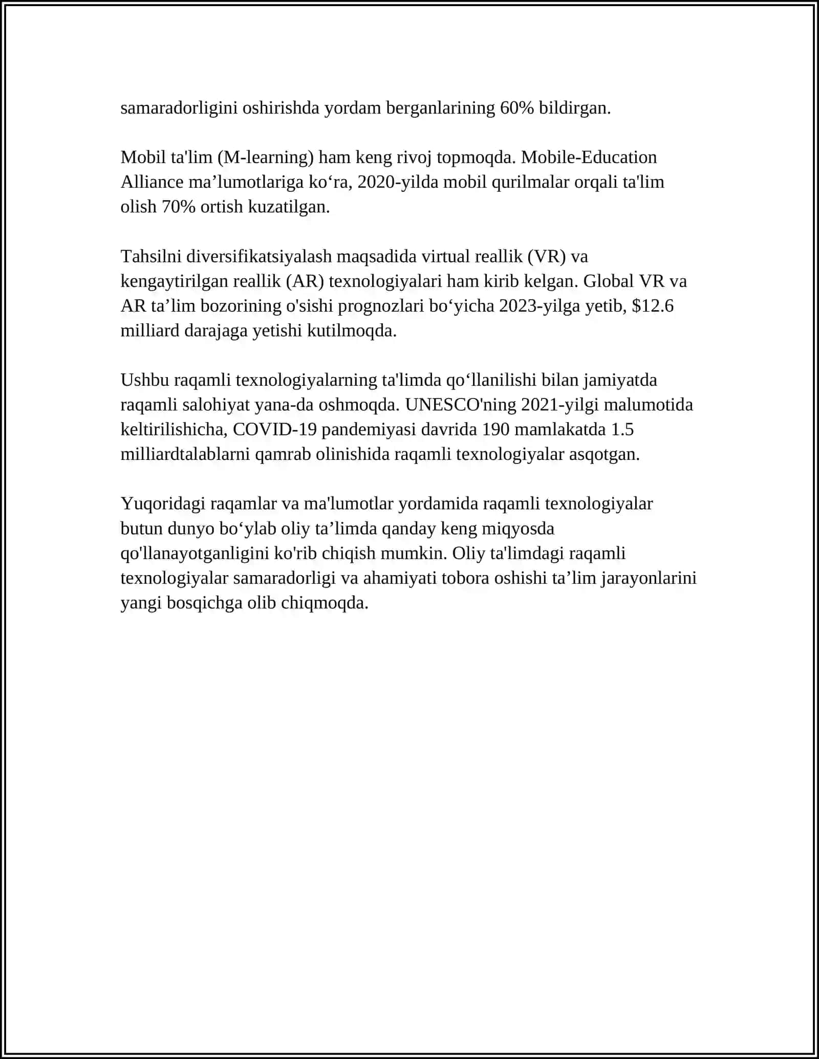 TAʼLIMDA RAQAMLI TEXNALOGIYALARDAN FOYDALANISHNING XORIJ TAJRIBASI 4