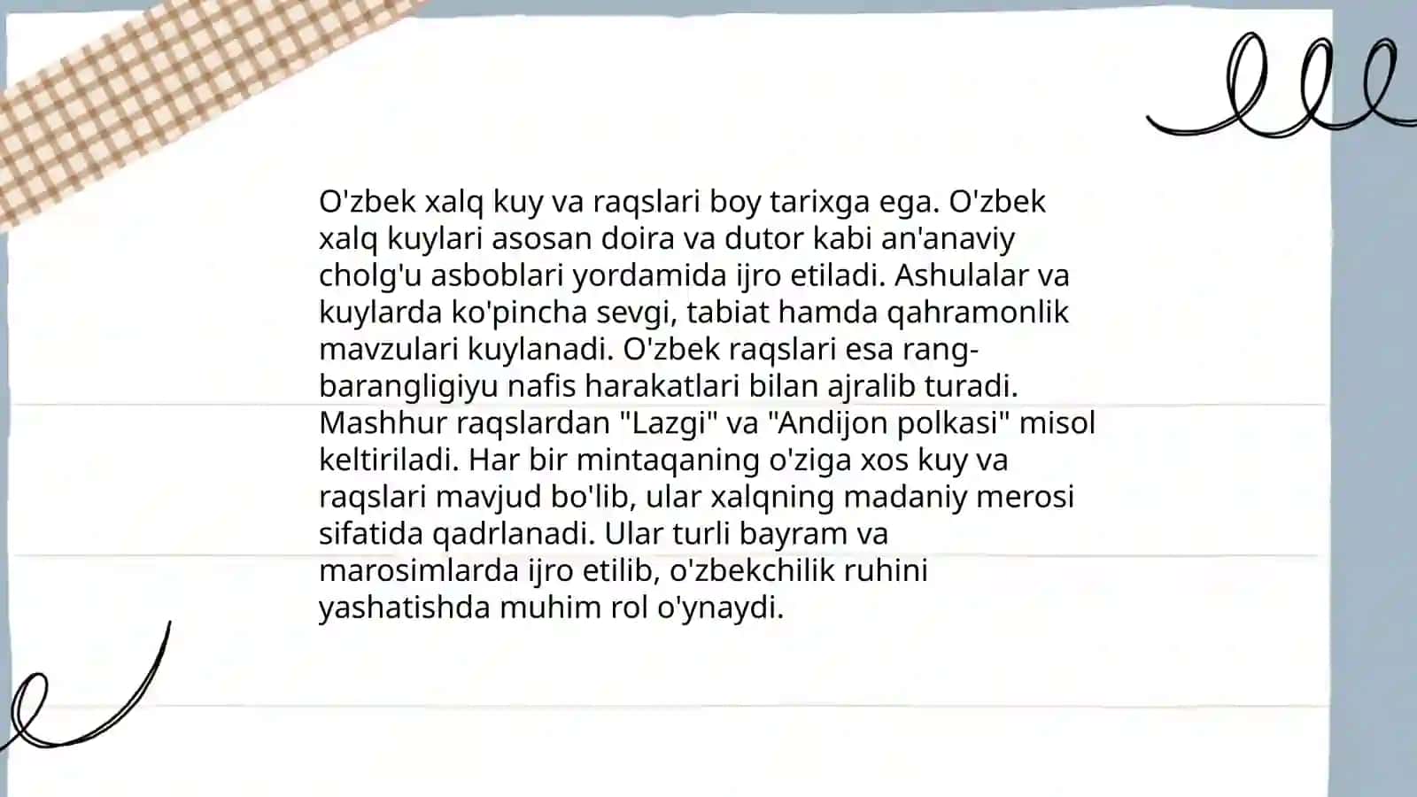 Milliy musiqa an'analarning shakillanish jarayonlari 4