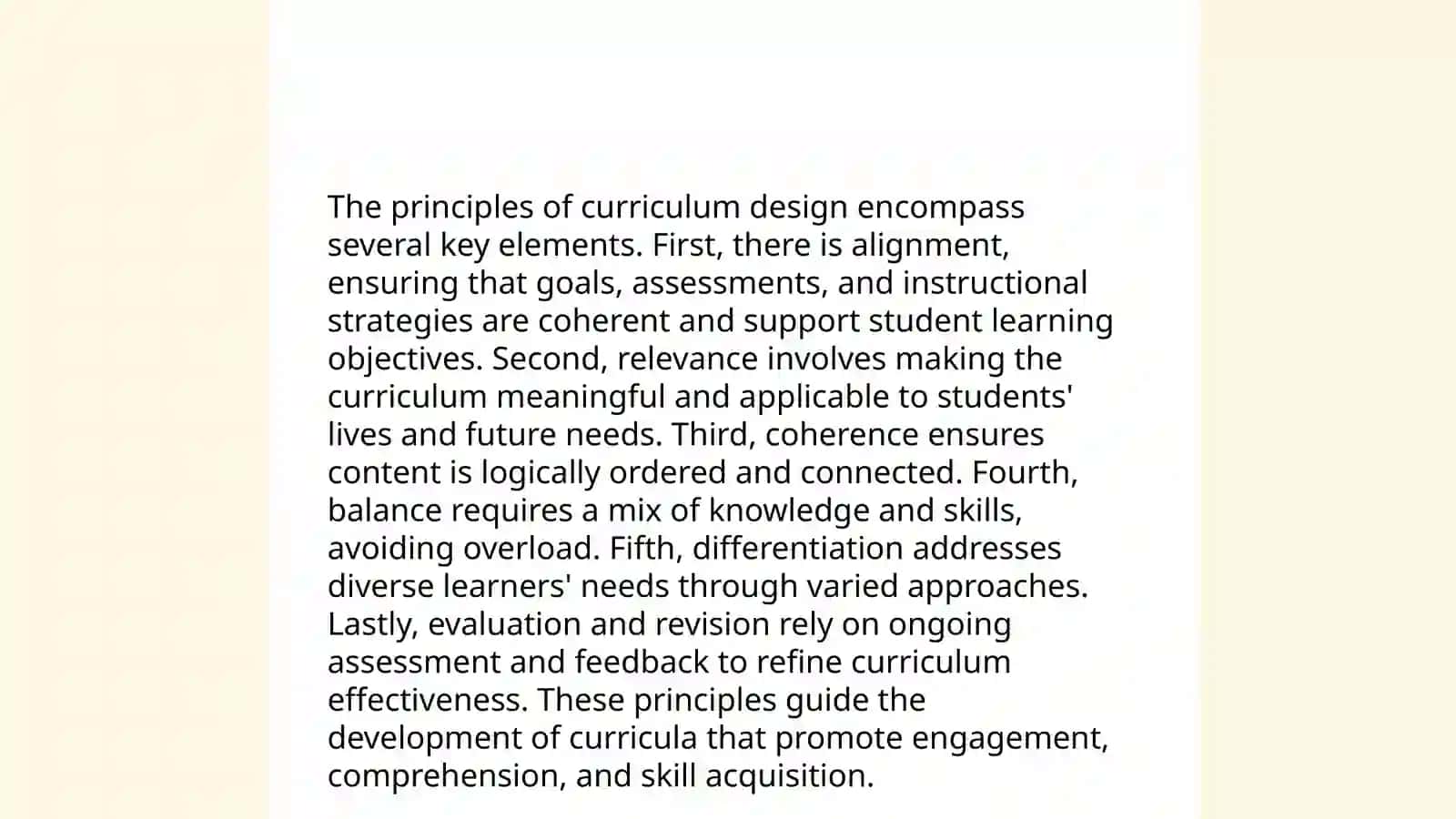 Curriculum design: theoretical and practical values 4