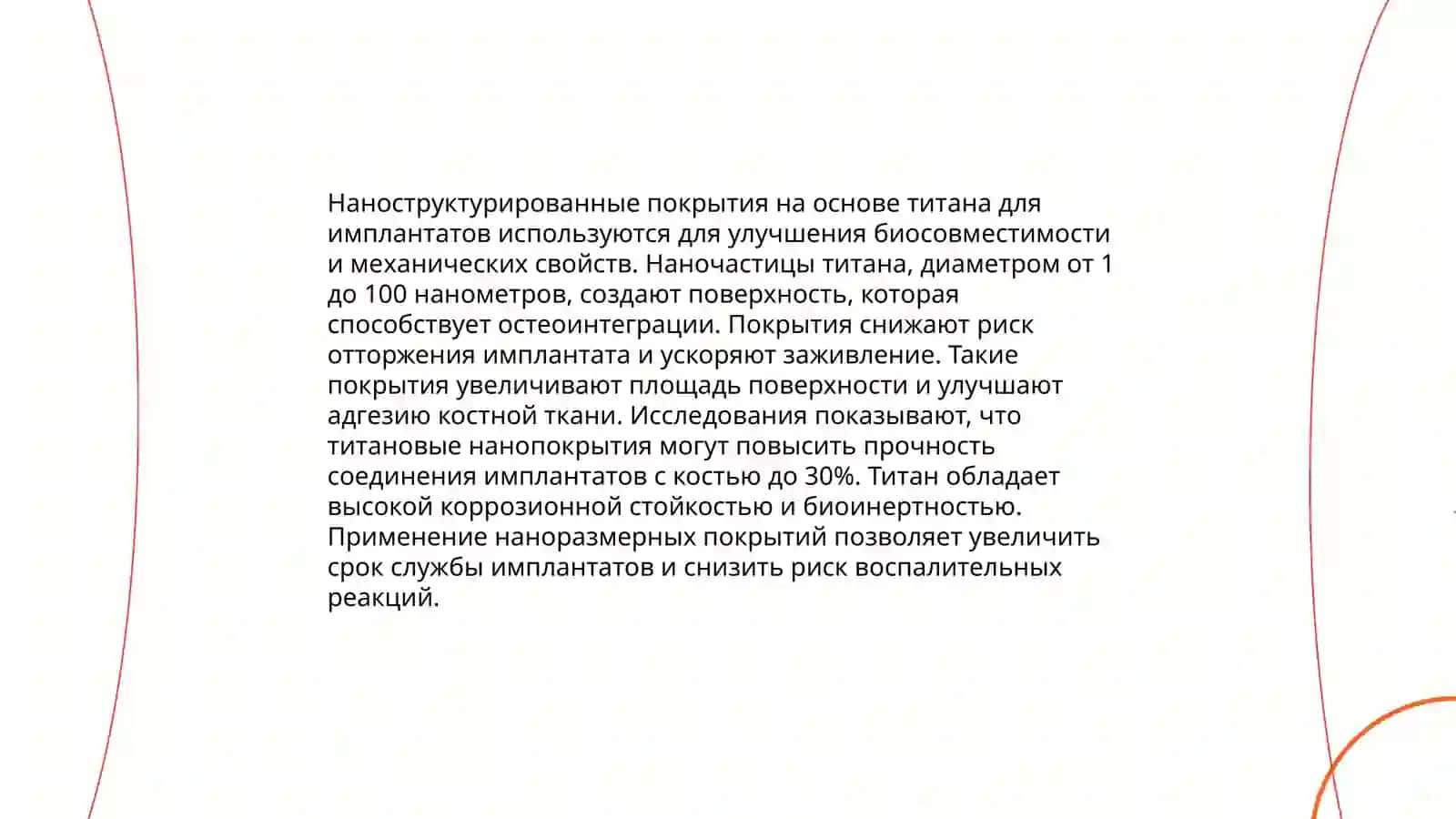 План: Разработка инновационных покрытий для медицинских имплантов 4