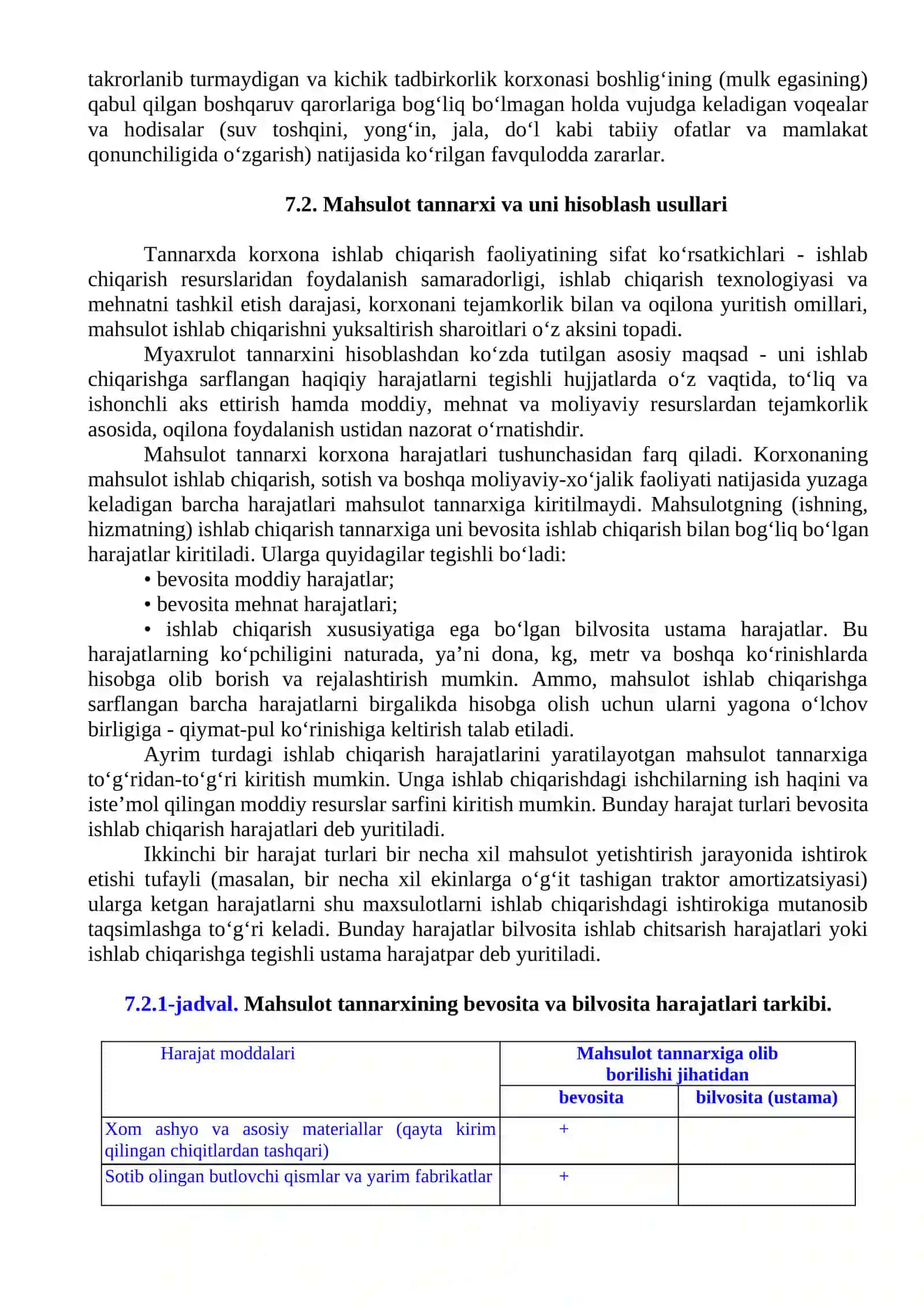 Kichik biznes va tadbirkorlik sub’ektlarida ishlab chiqarish xarajatlari va mahsulot tannarxi tahlili 4