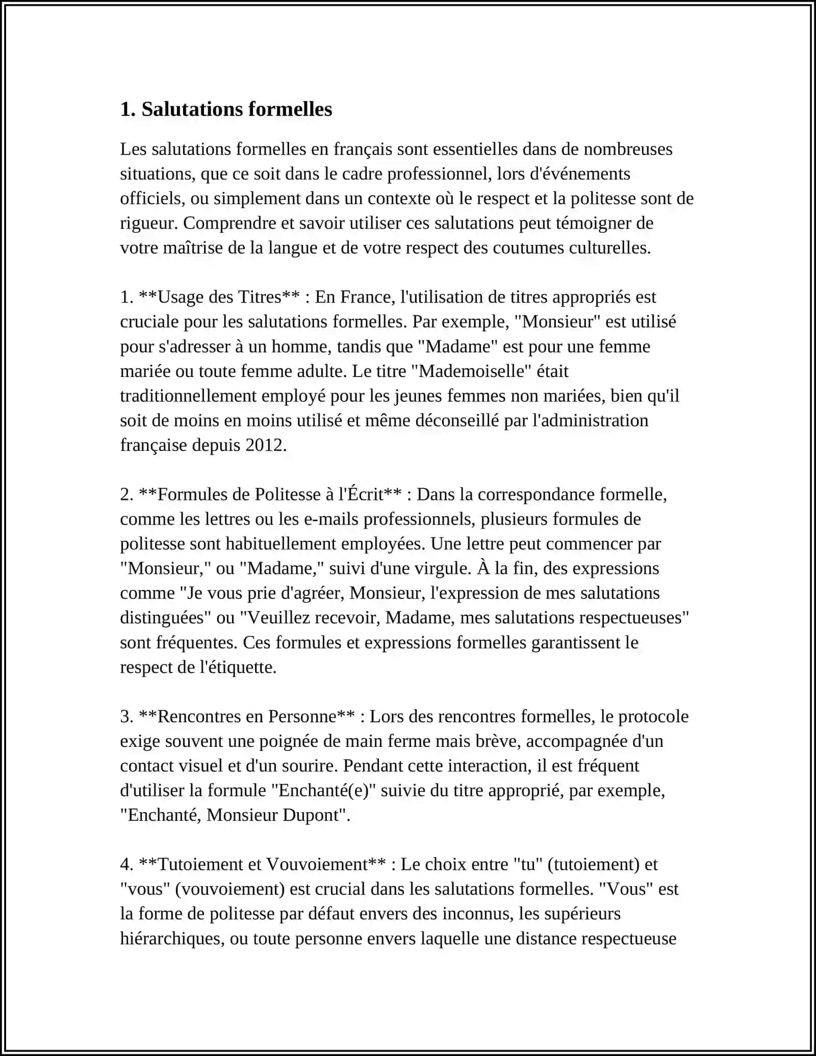 LES SALUTATIONS ET LES RÈGLES DE POLITESSE DANS LES LANGUES ÉTRANGÈRE 4