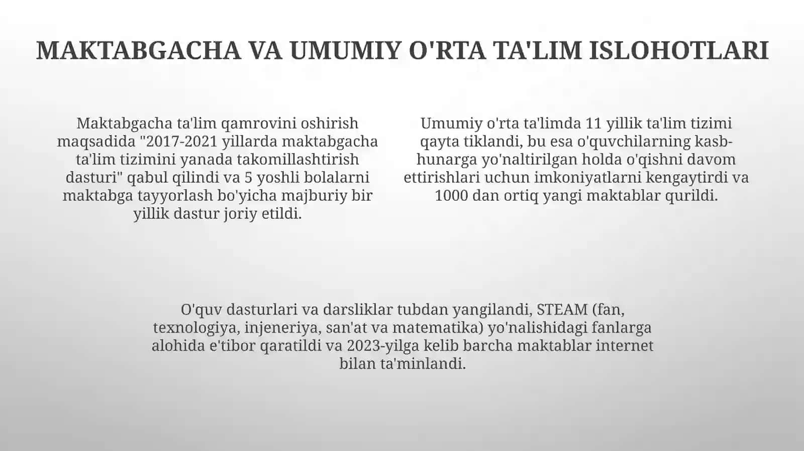 Ta'lim sohasidagi yutuqlar va muammolar tahlili 4