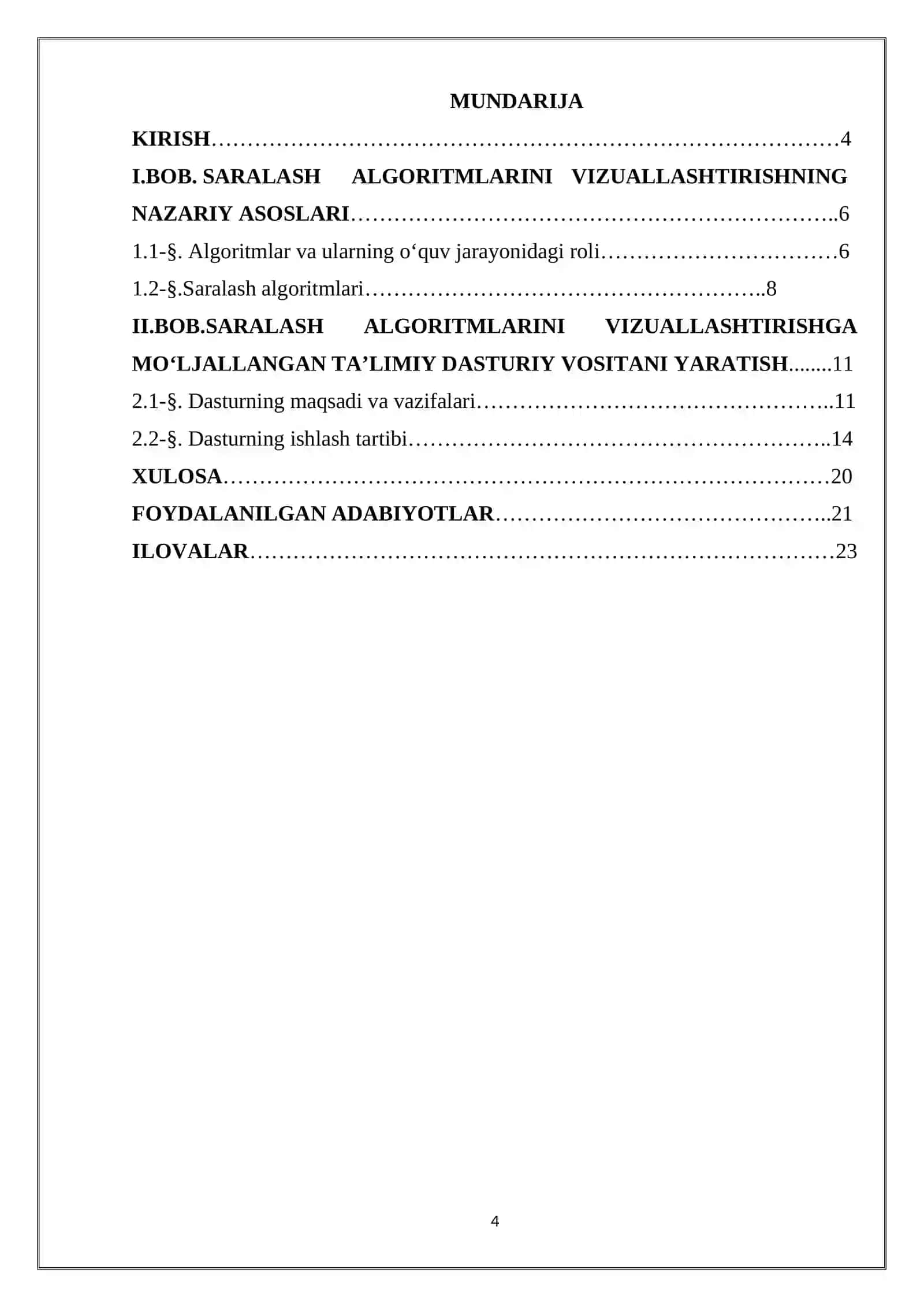 DASTURIY VOSITALARNI YARATISH 4