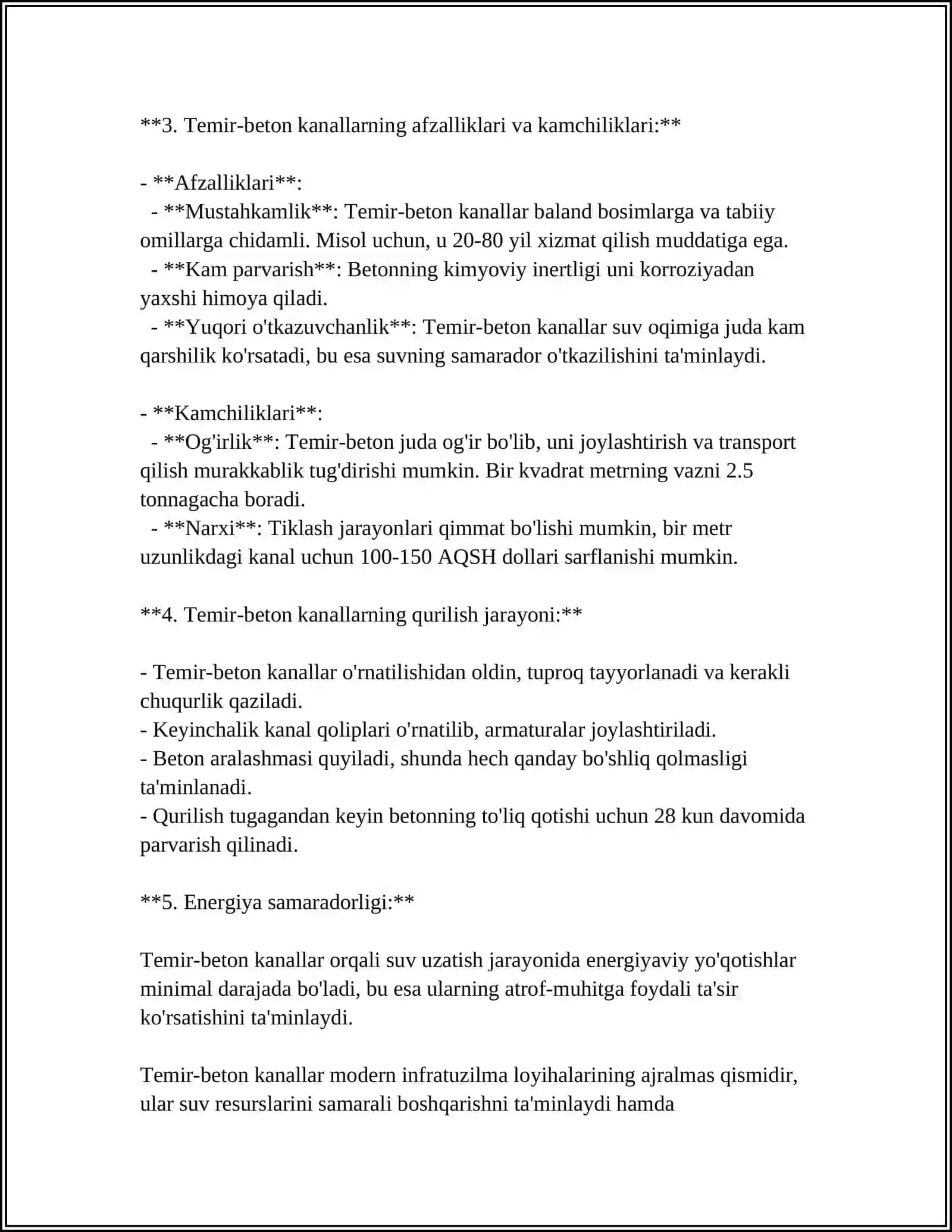 TEMIR-BETON NAVNI KANALLAR, ULARNING KONSTRUKSIYASI VA HISOBLASH ASOSLARI 4