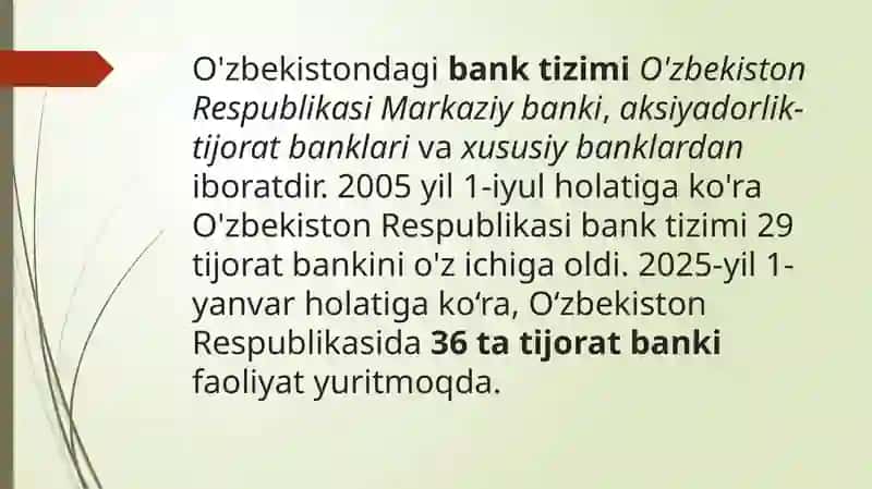 Bank tizimi. Pul-kredit siyosati 4
