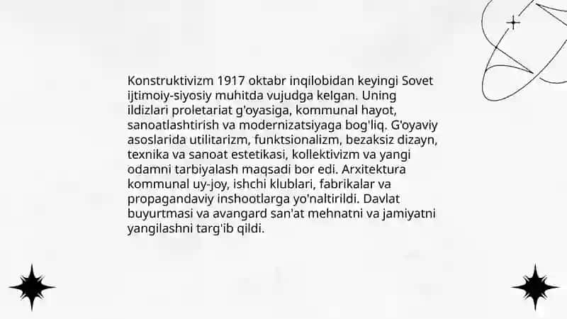 XX asr arxitekturasi: funksionalizm va konstruktivizm 4