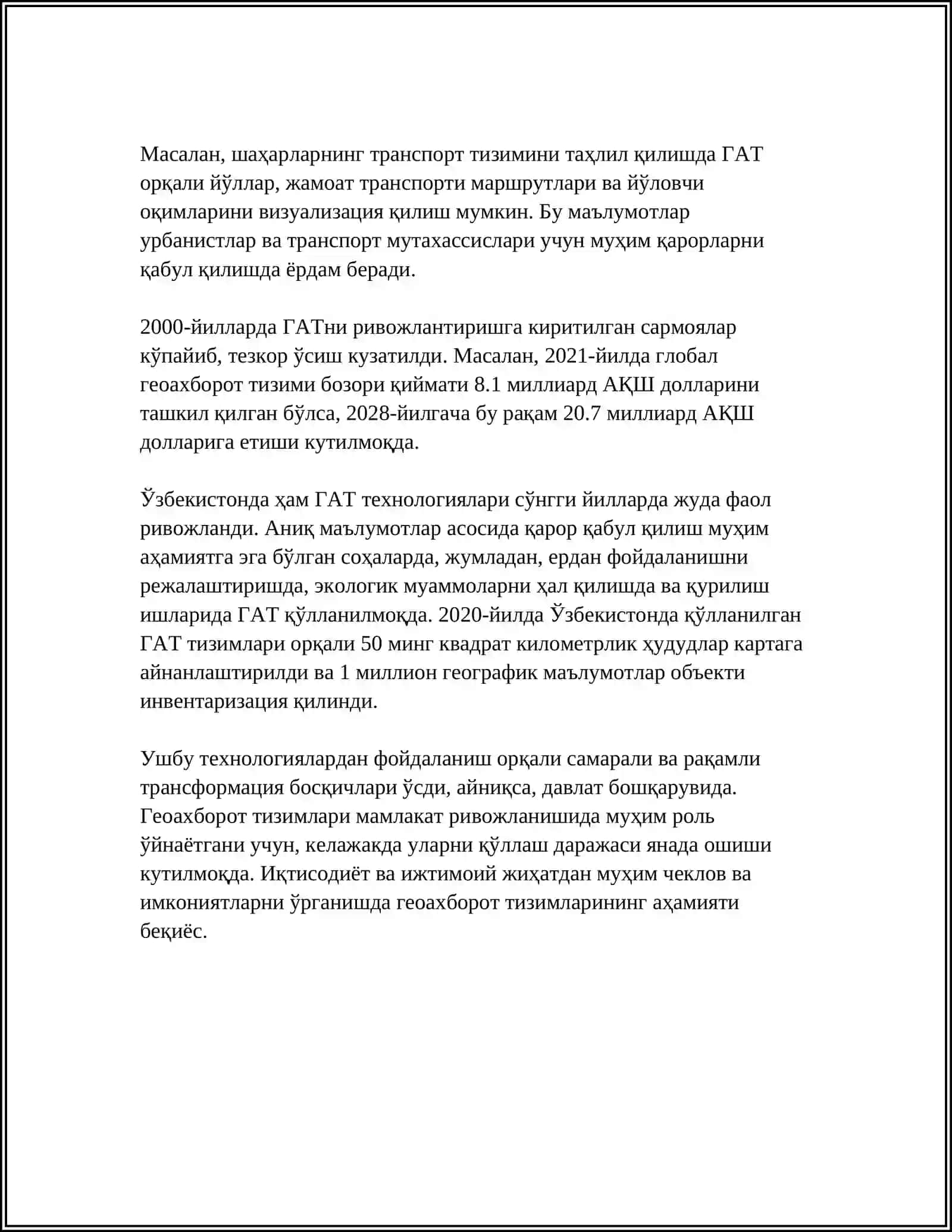 Геоахборот тизимлари технологиялари 4