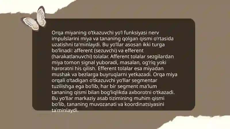 Orqa miyaning reflektor va oʻtkazuvchi yoʻl faoliyati, tekshirish usullari 4