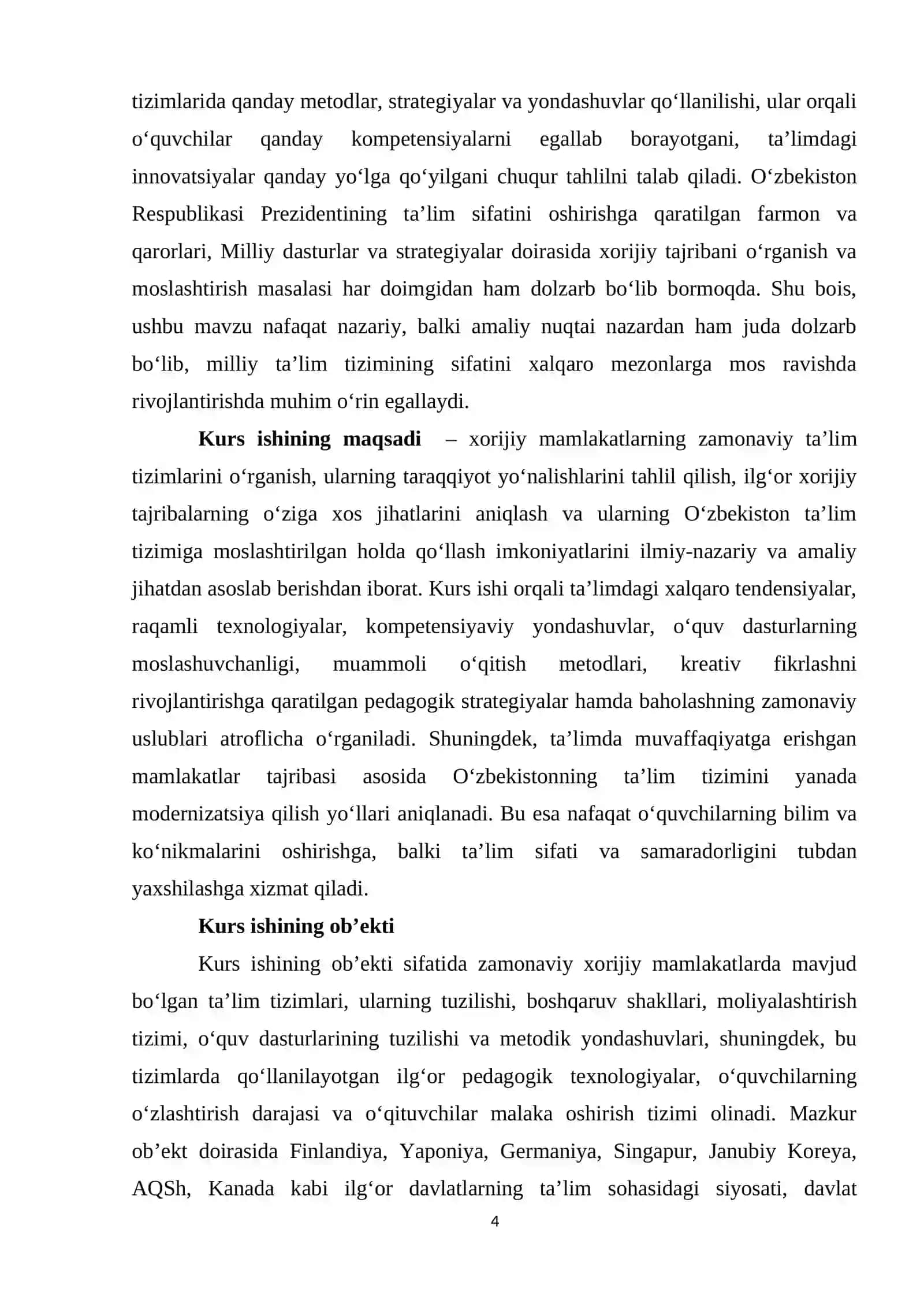 Xorijiy mamlakatlarda ta’lim taraqqiyotining asosiy yo’nalishlari va ilg’or xorijiy tajribalar 4
