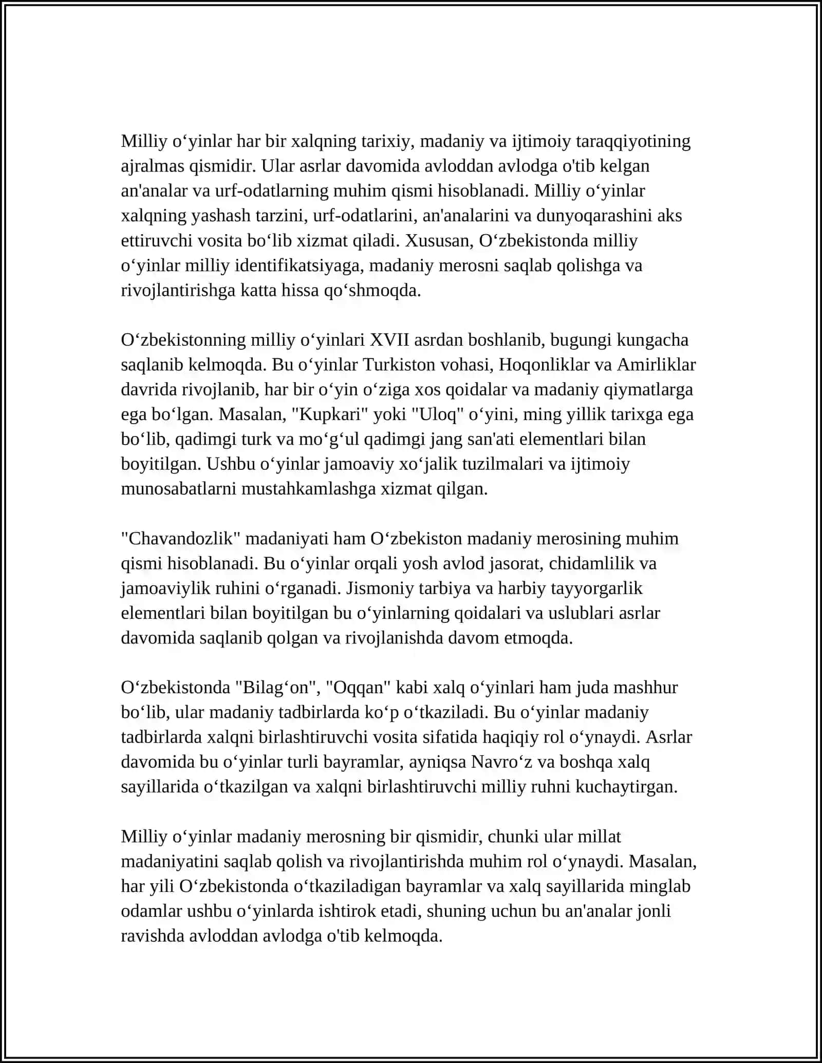 ETNOMADANIYATINING SHAKLLANISHIDA XALQ ÓYINLARINING ÓRNI 4