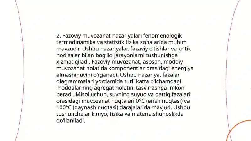Geterogen sistemalaridagi fazoviy muvozanat. 4