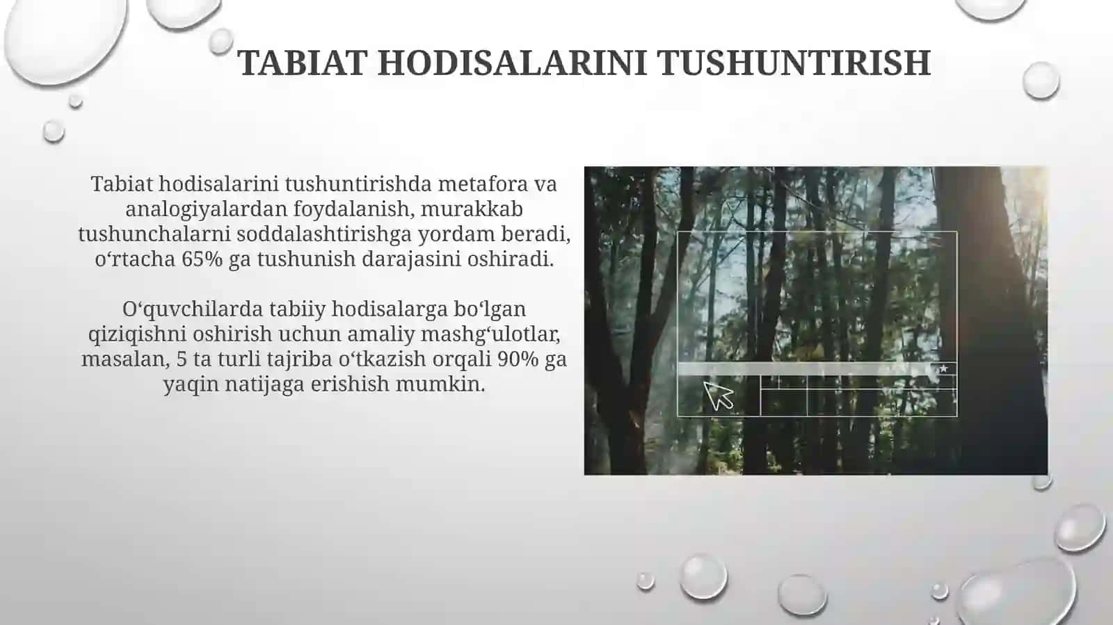 Tabiat bilan tanishtirishda dastur mazmuni, tabiat bilan tanishtirish tamoyillari 4