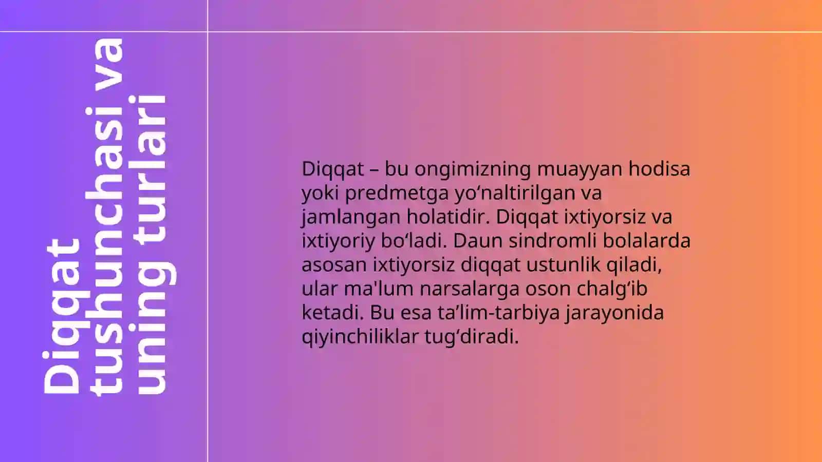 Daun sindromli bolalarni diqqat va xotirasi 4