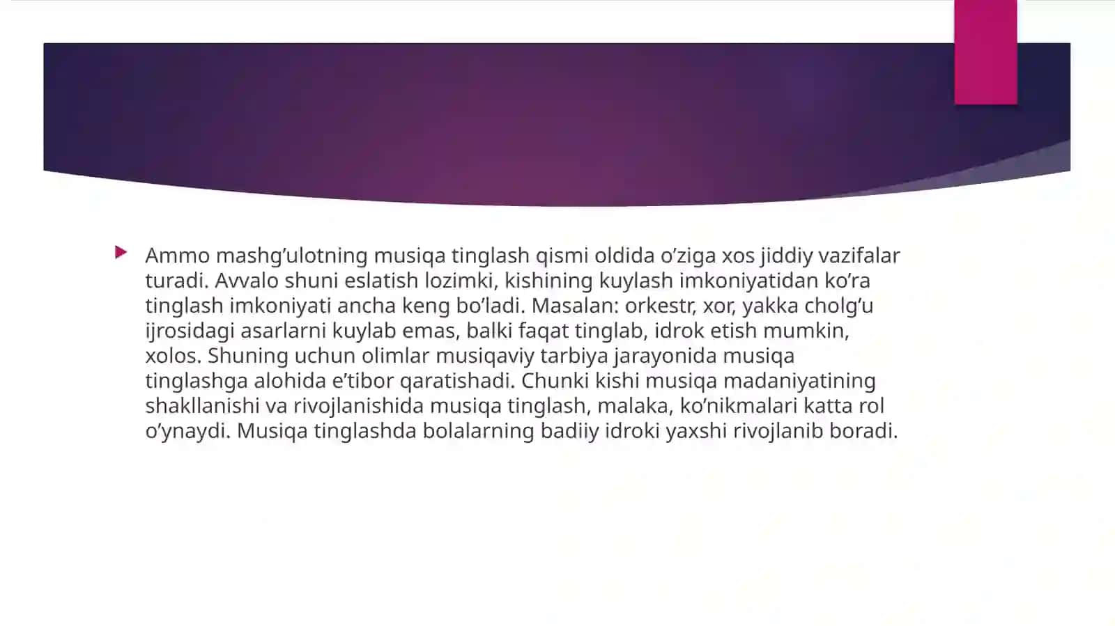 Maktabgacha yoshdagi bolalarning musiqiy faoliyati mazmuni 4