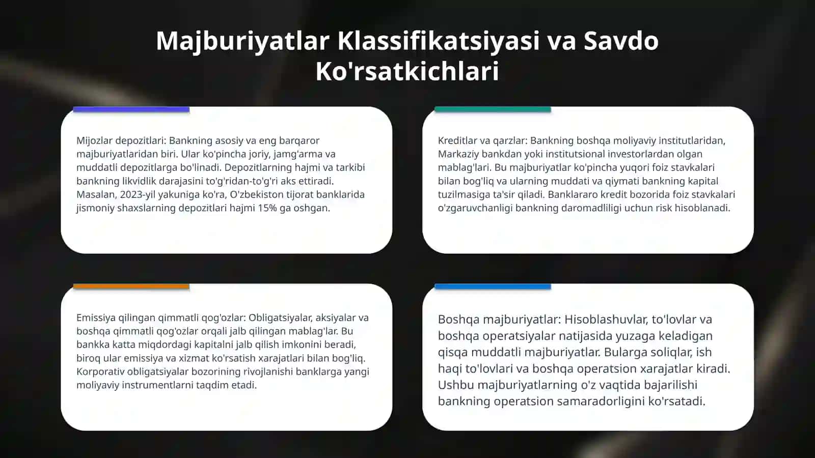 Bank majburiyatini boshqarish 4