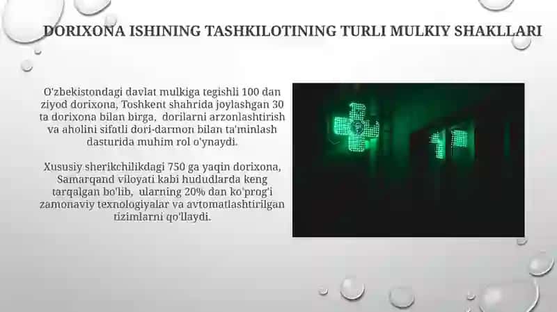 Xususiy Mulkiyati Dorixonalarining Ish Tashkiloti 4