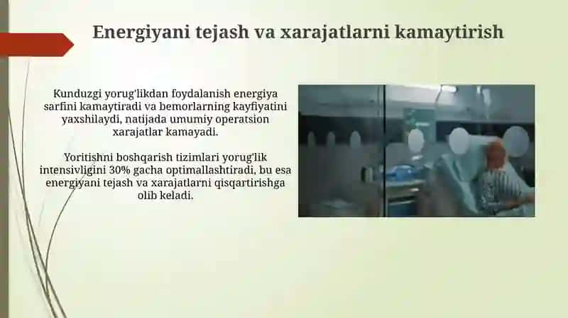 Kasalxona xonalarini yoritilganligining ahamiyati 4