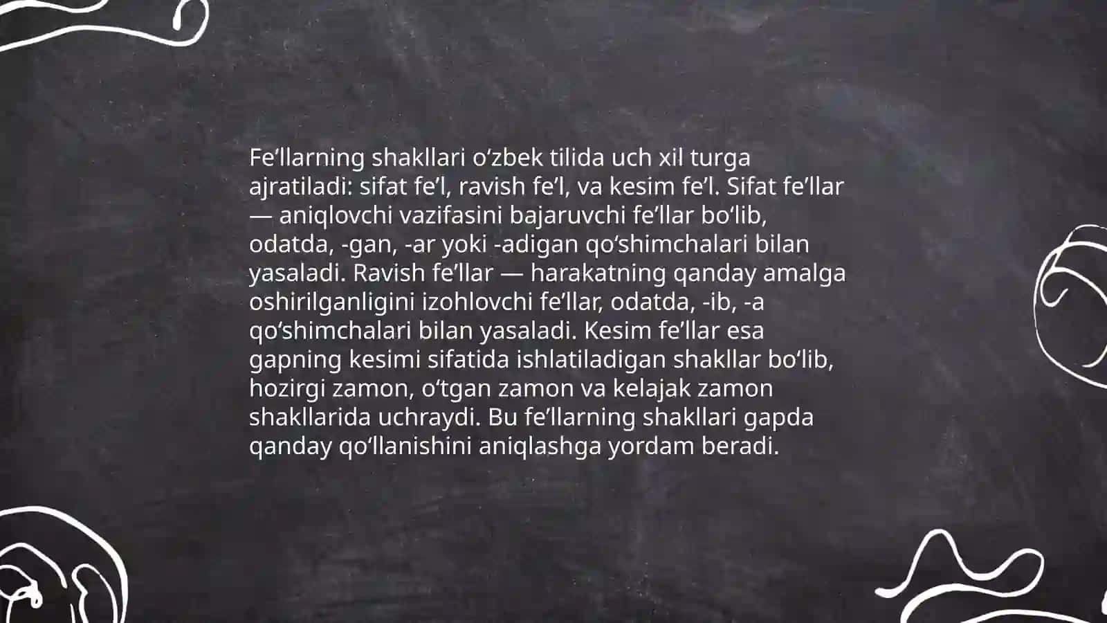 Arab tilida feʼl soʻz turkumi haqida umumiy maʼlumot 4