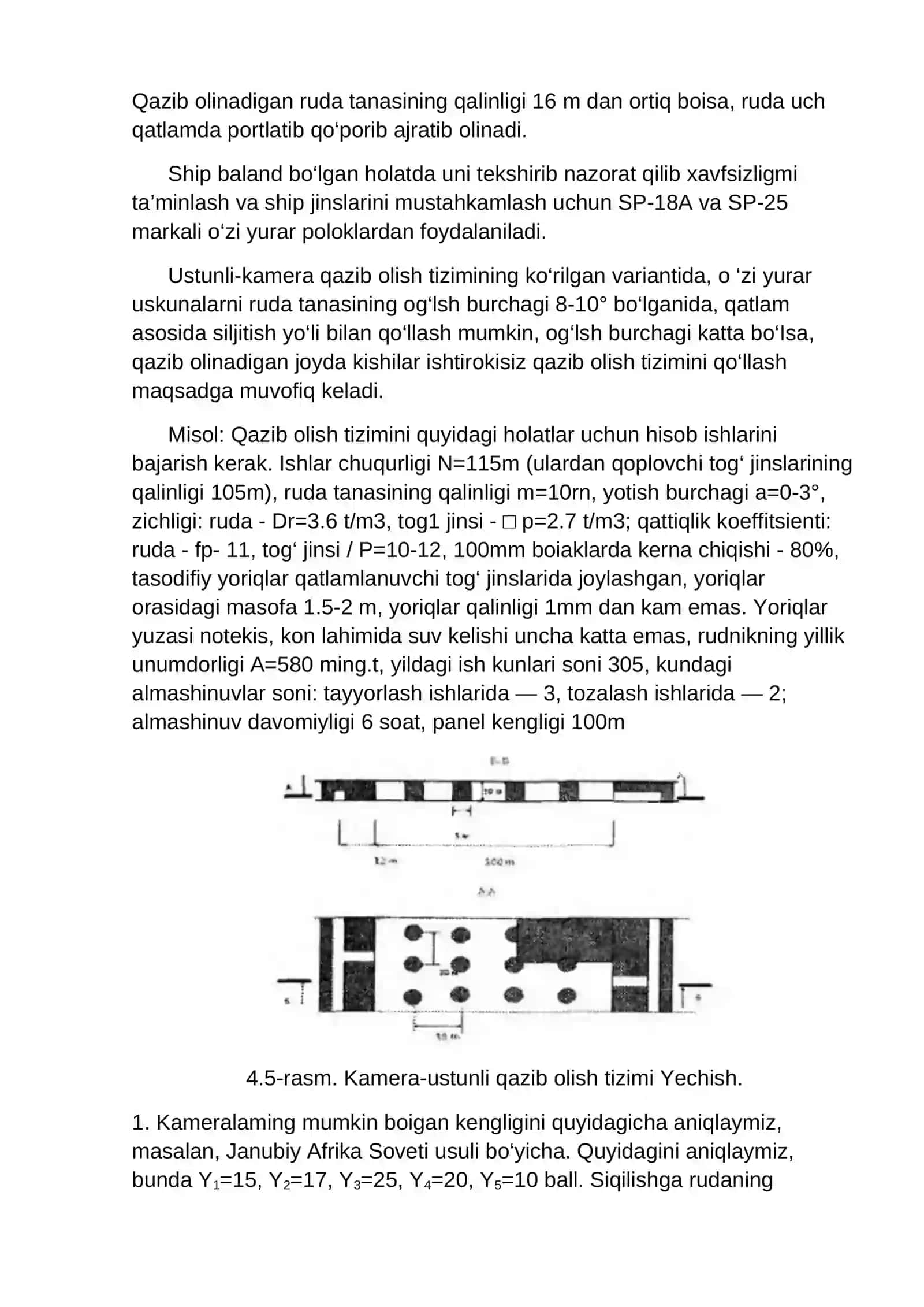 Ustunli kamera qazib olish tizimi 4