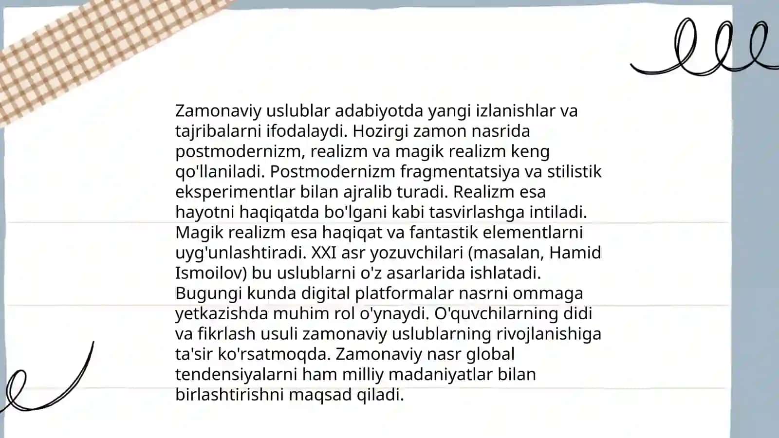 Nasrda poetik õzgarishlar 4