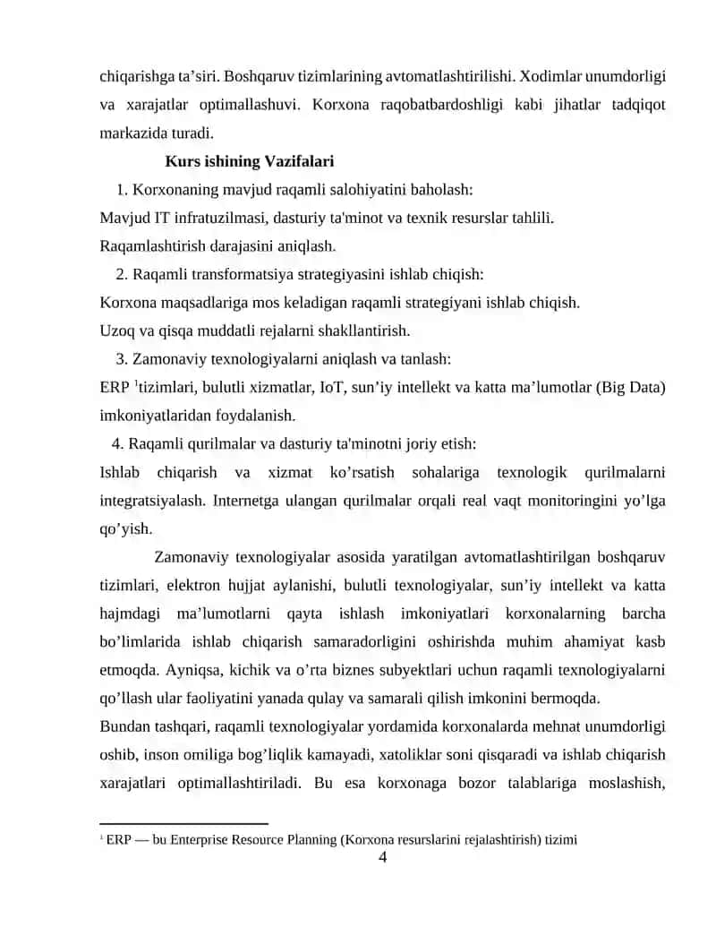 Korxonalarda raqamli texnologiyalarni qo'llashning iqtisodiy samaradorligi 4