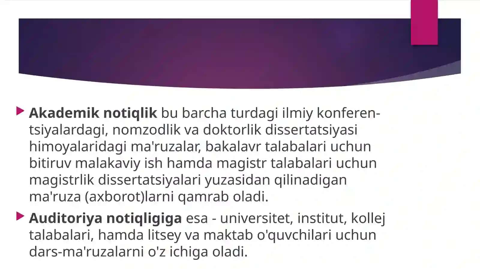 Notiqlik san'ati asoslari 4