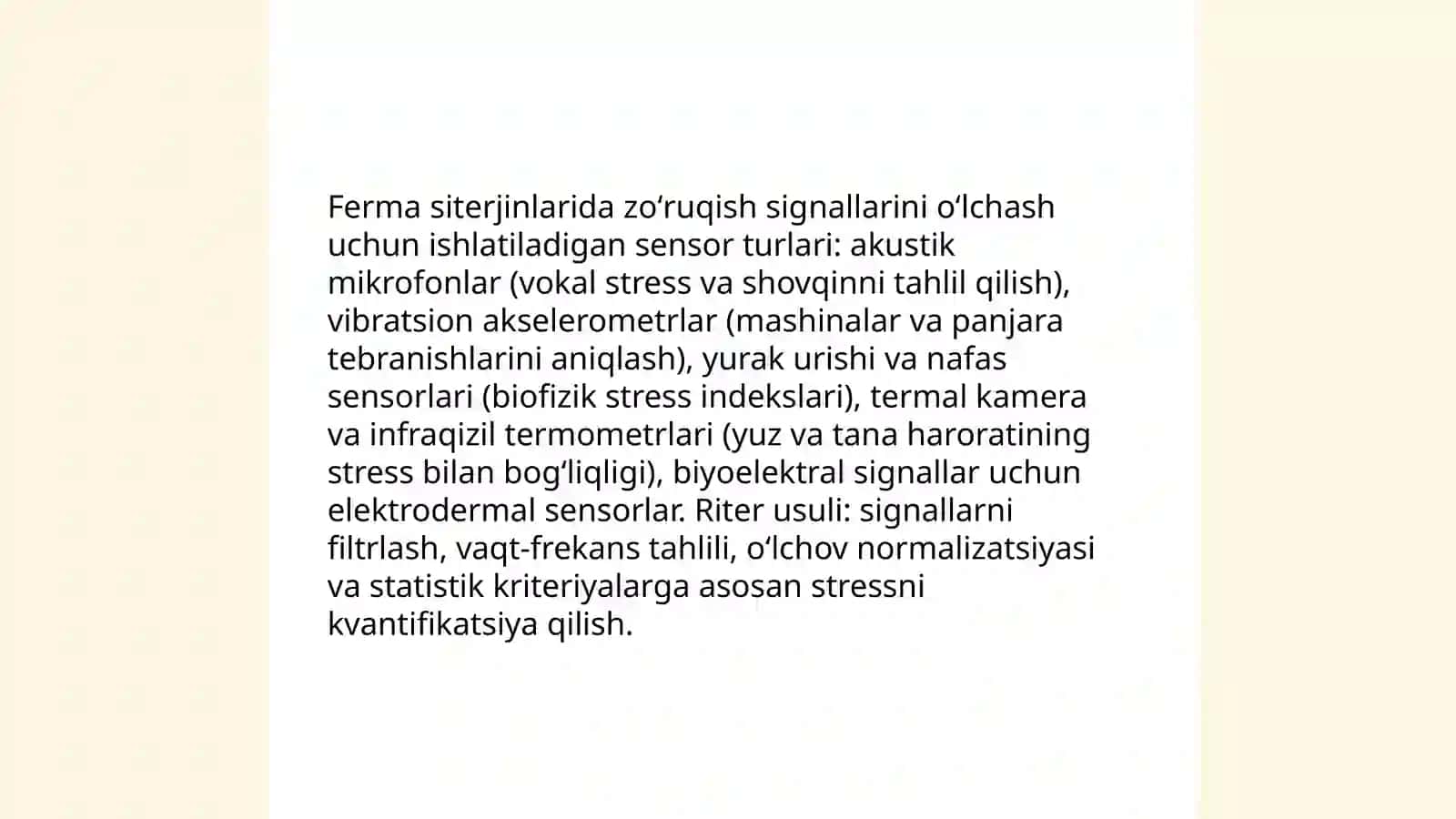 Ferma siterjinlardagi zoʻruqishlarni riter usulda aniqlash 4