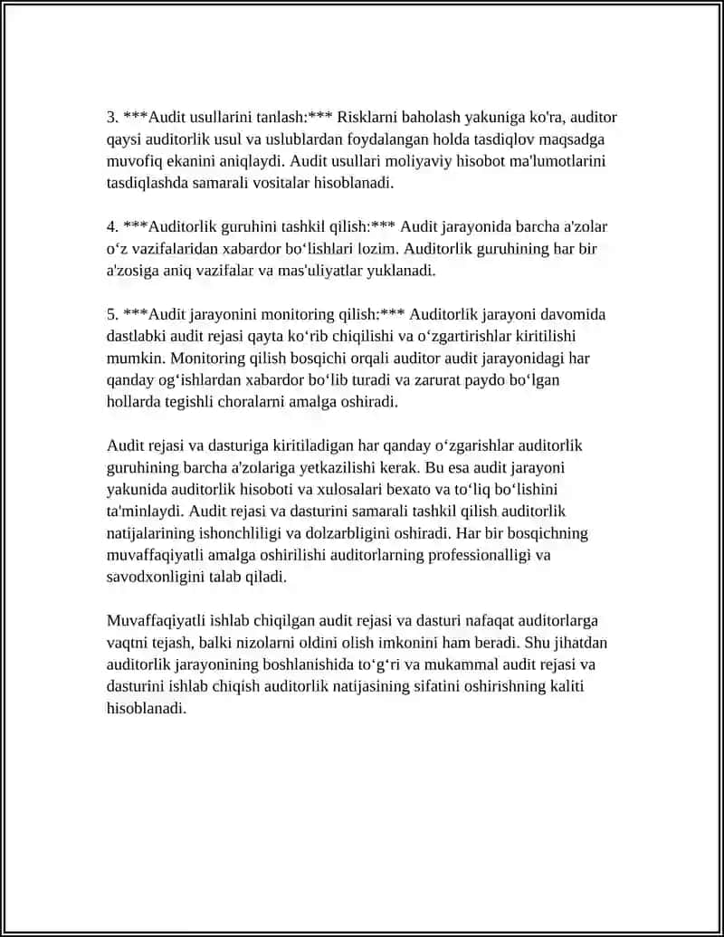 AUDITORLIK METODLAR 4