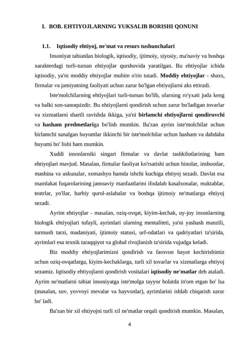EHTIYOJLARNING YUKSALIB BORISHI QONUNI 4