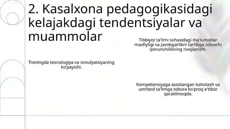 O'zbekiston kasalxonalar pedagogikasi: Huquqiy maydon 4