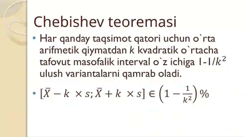 Tasodifiy miqdorlarning asosiy tushunchalari 4