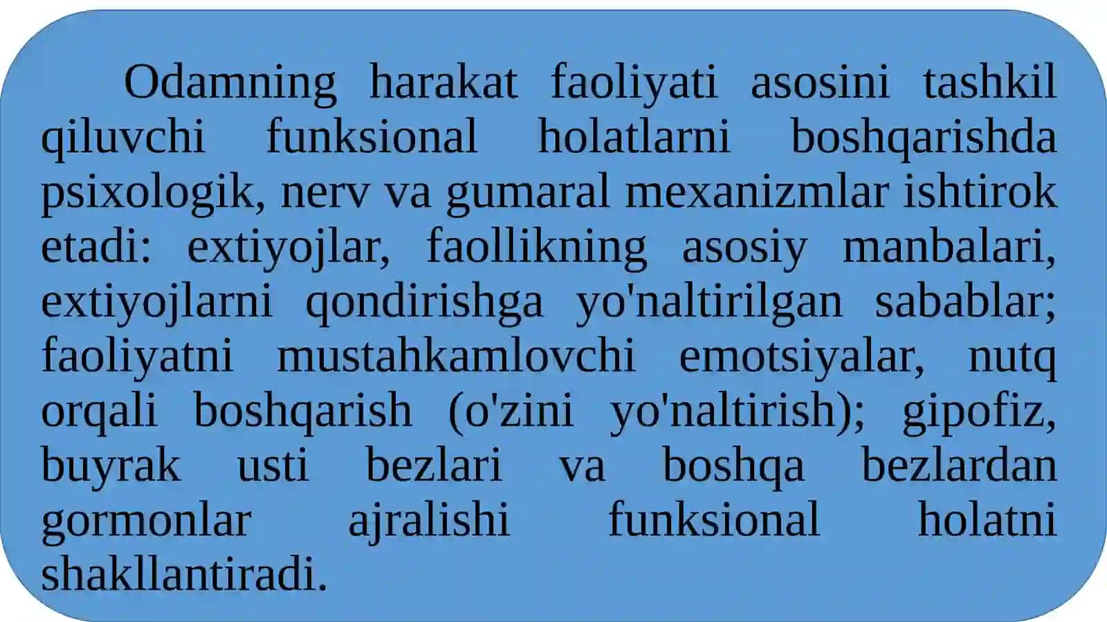 SPORT FAOLIYATIDA ORGANIZMDA YUZAGA KELADIGAN HOLATLARNING FIZIOLOGIK TA'RIFI 4