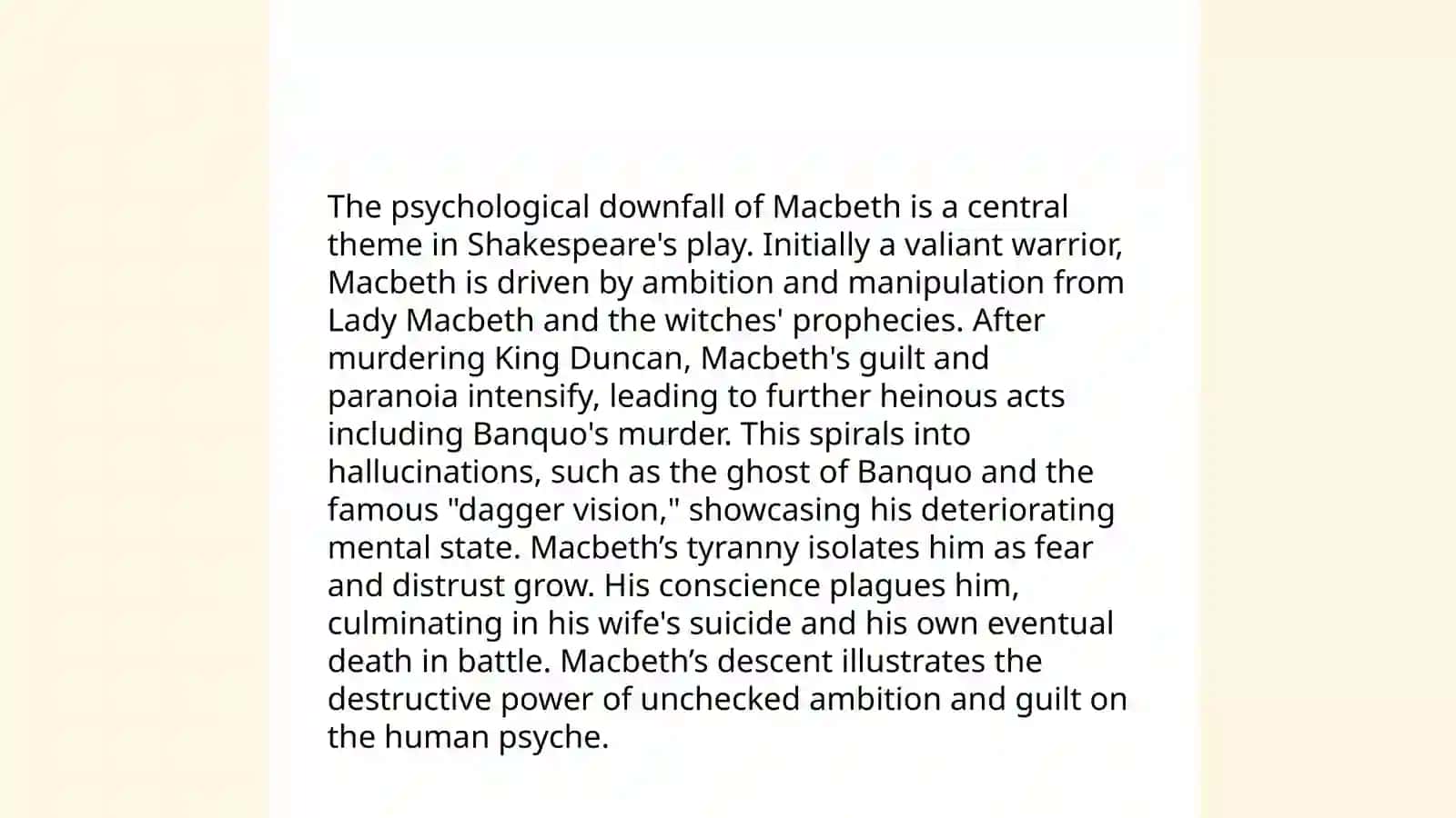 The depiction of mental states in the works of W. Shakespeare 4