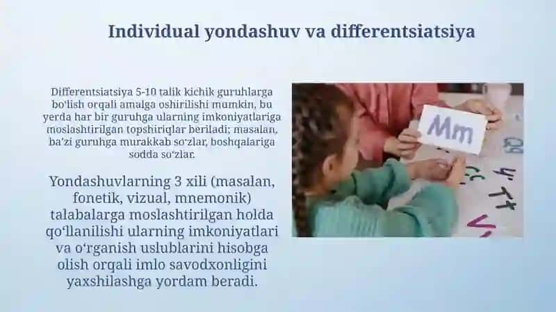 Oʻquvchilarning imloviy savodxonligi ustida ishlash 4