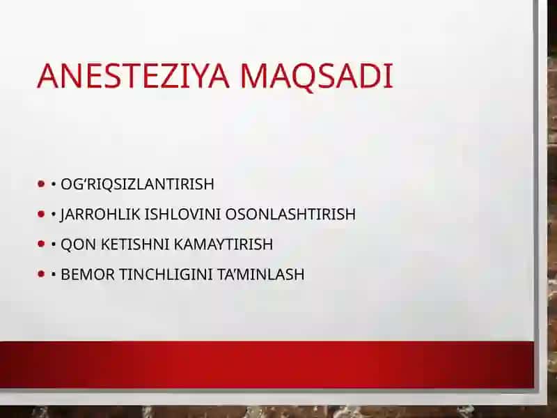 Yumshoq to‘qlima (shilliq qavat) travmatik jarohatlarida anesteziya o‘tkazish usullari 4
