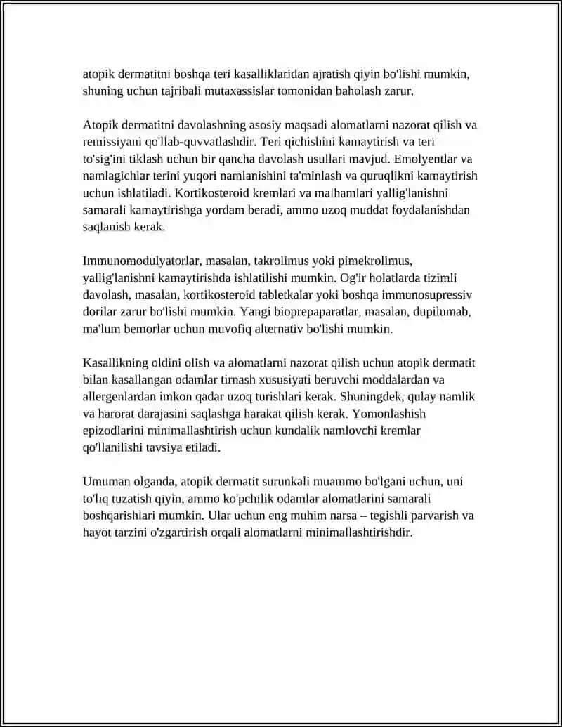 Atopik dermatit (ekzema) 4