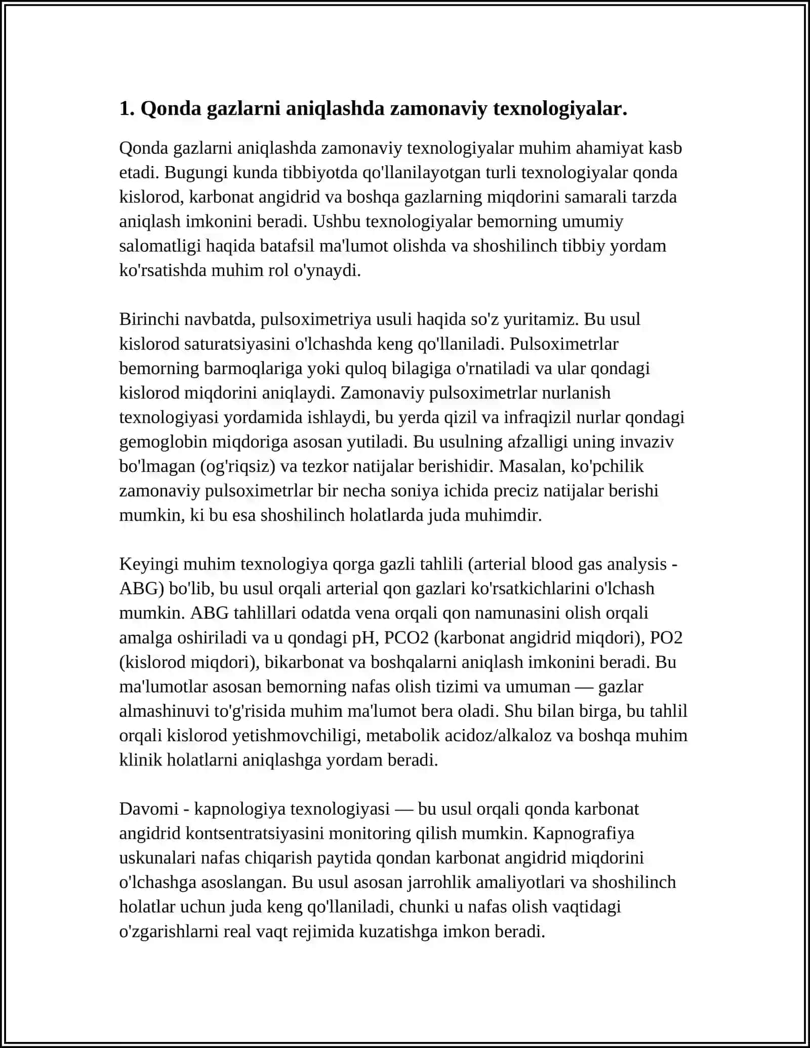 QONDA GAZLARNI MIQDORINI ANIQLASHNI YANGI USULLARI 4