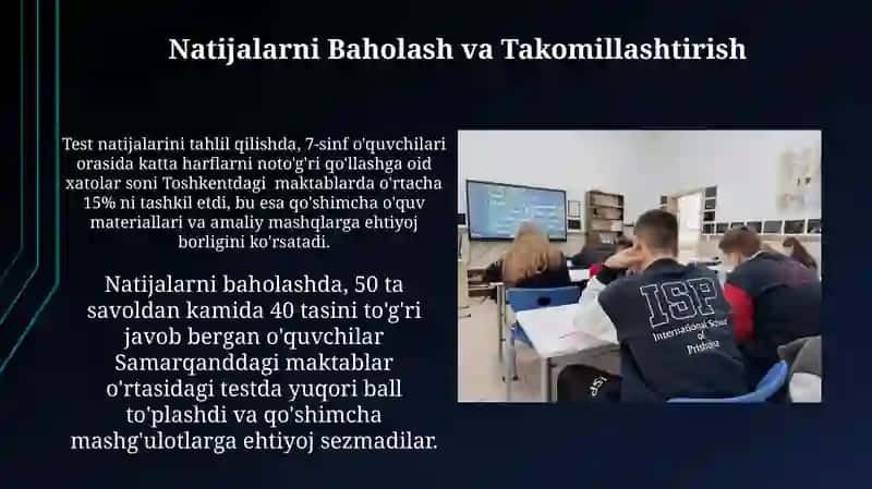Bosh Harflar Ortografiyasi Boyicha Test Va Mashqlarni O'tkazish Metodlari 4