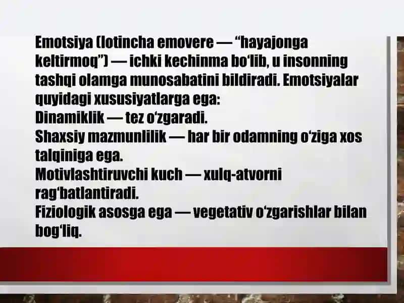 Emotsional holatlar, burch hissi va muhabbat psixologiyasi 4