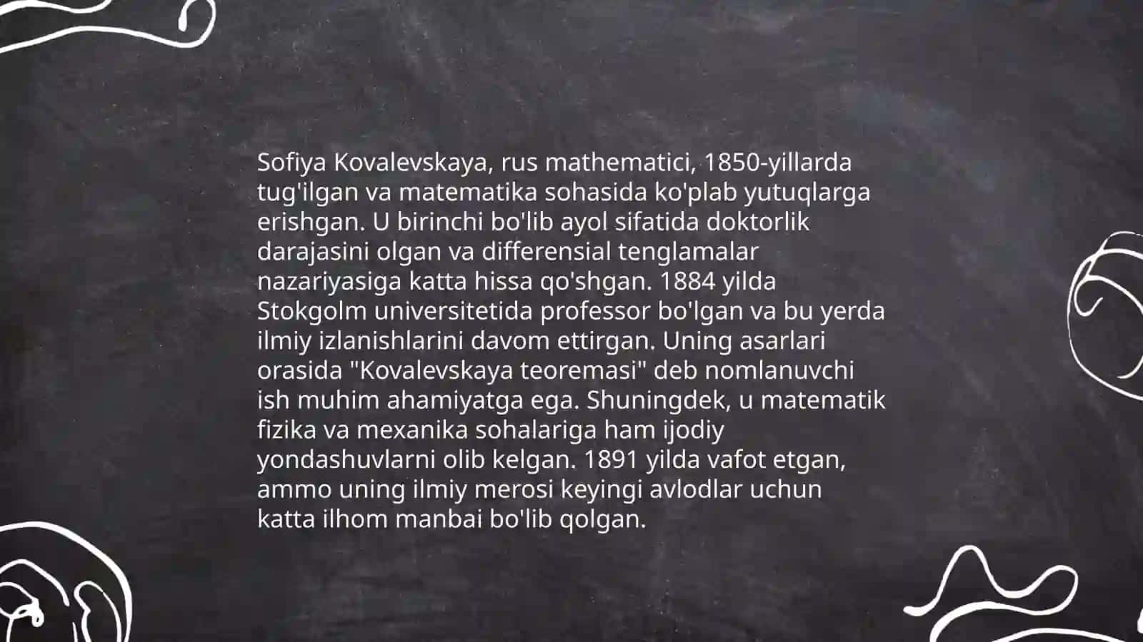 Sofiya Kovalevskaya tadqiqotlari 4